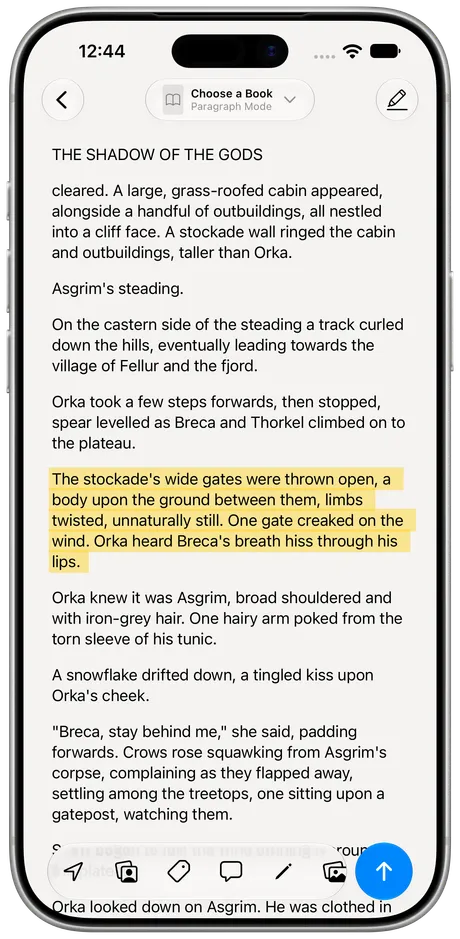 Excerpta on iPhone: Point the camera and keep the words.